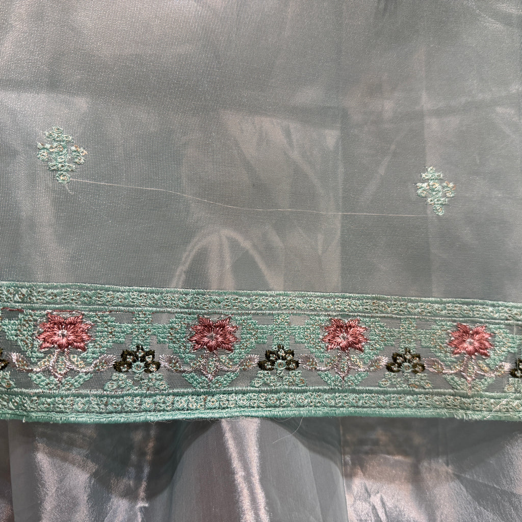 Thread work dupatta suit PWT005 dupatta – organza with thread embroidery dupatta Pakistani party wear
