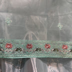 Thread work dupatta suit PWT005 dupatta – organza with thread embroidery dupatta Pakistani party wear

