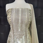 Thread work dresses PWT006 shirt view – silk china patti with embroidery thread work Pakistani thread work suit design
