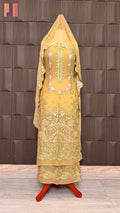 Thread work embroidery suit PWT001 full view – crinkle chiffon with embroidery thread work Pakistani thread work dress for women
