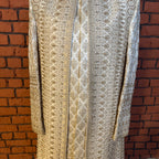 sherwani for men cream collar and neckline embroidery detail
