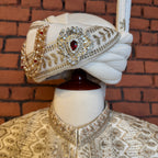 sherwani kulla cream – traditional cap for sherwani for men wedding
