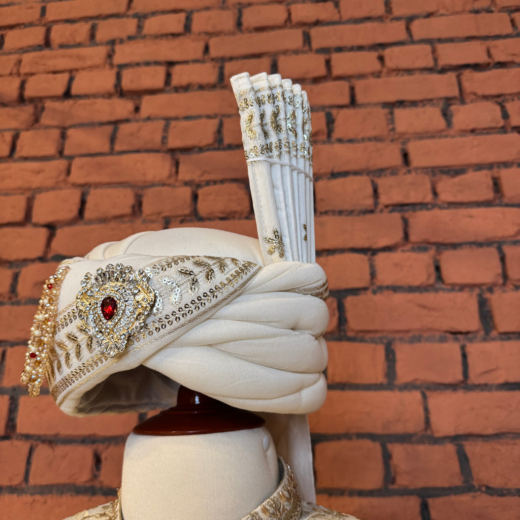 sherwani kulla cream – traditional cap for sherwani for men wedding
