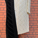 sherwani for men off white sequins and crystal embroidery close-up
