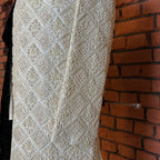 sherwani for men off white sequins and crystal embroidery close-up
