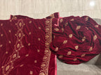 Embroidered Velvet Pakistani Suit Maroon 3pcs – Shirt Trouser Dupatta Micro Velvet 9000
