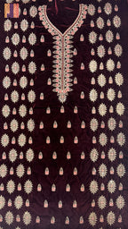 Velvet Embroidered Dress Maroon 3pcs Unstitched – Pakistani Velvet Embroidered Suit Pakistan
