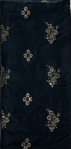 Sea Green Velvet Embroidered Dress 9000 – micro velvet 9000 3pcs unstitched suit heavy embroidery | The Akbar Mall
