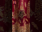 Bridal Lehenga Hand Work BL012 – Deep Red Crinkle Chiffon with Kora, Dabka & Jewelry Material