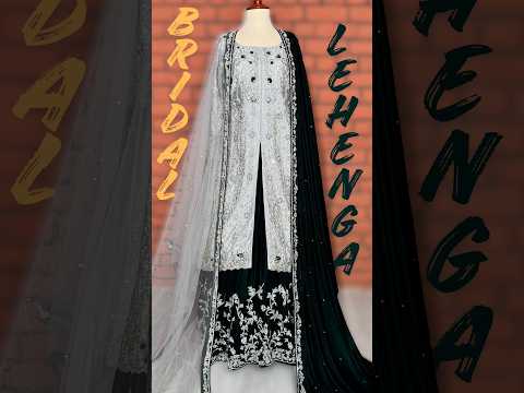 Bridal lehenga Pakistani BL036 video – velvet open maxi tissue silk double dupatta dabka nakshi hand

