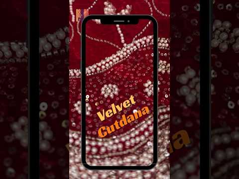 Micro Velvet 9000 Cutdana Suit 3pcs Unstitched | Velvet Cutdana Dress - V006